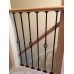 1 Single Black Iron Metal Barley Twists Baluster Balustrade Stair Spindle 1m long x 12mm Plain Bars 